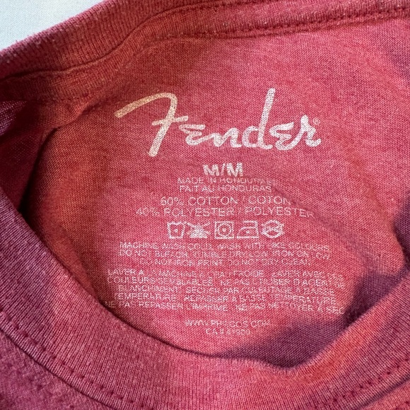 Fender Guitar Men's Maroon Graphic Tee - Picture 3 of 5